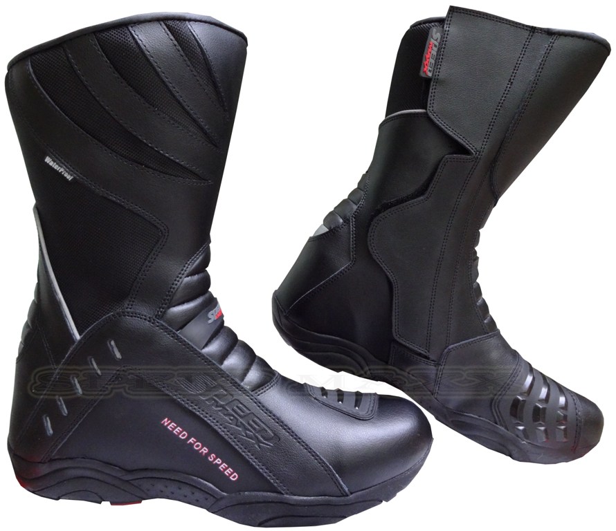 SPEED MAX HIGH TECH MENS MOTORBIKE MOTORCYCLE CE TOURING LEATHER SHOES / BOOTS