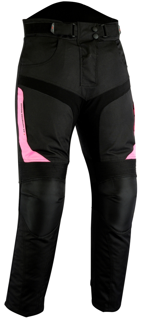 WOMENS PINK CE ARMOUR MOTORBIKE TROUSER