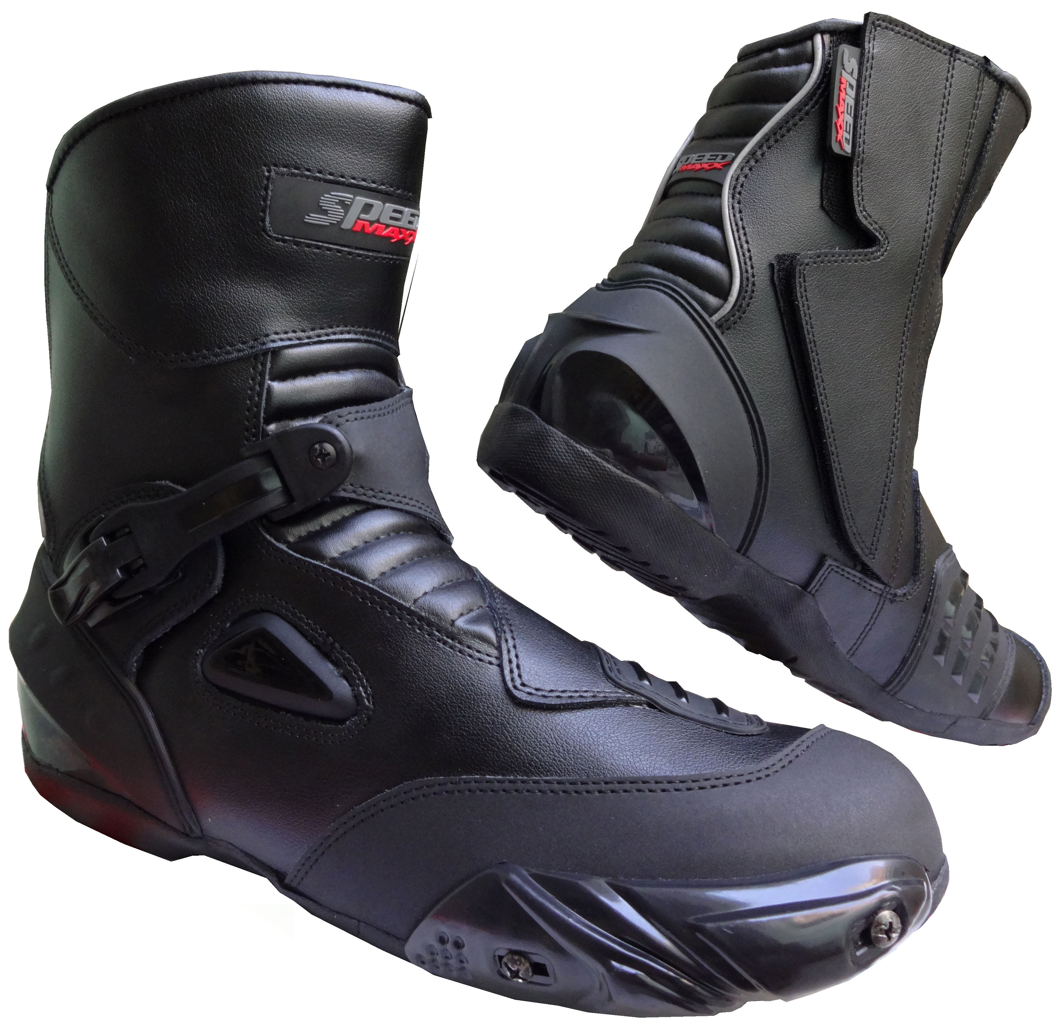 REAL LEATHER MENS SHORT MOTORCYCLE RACING SPORTS SHOES