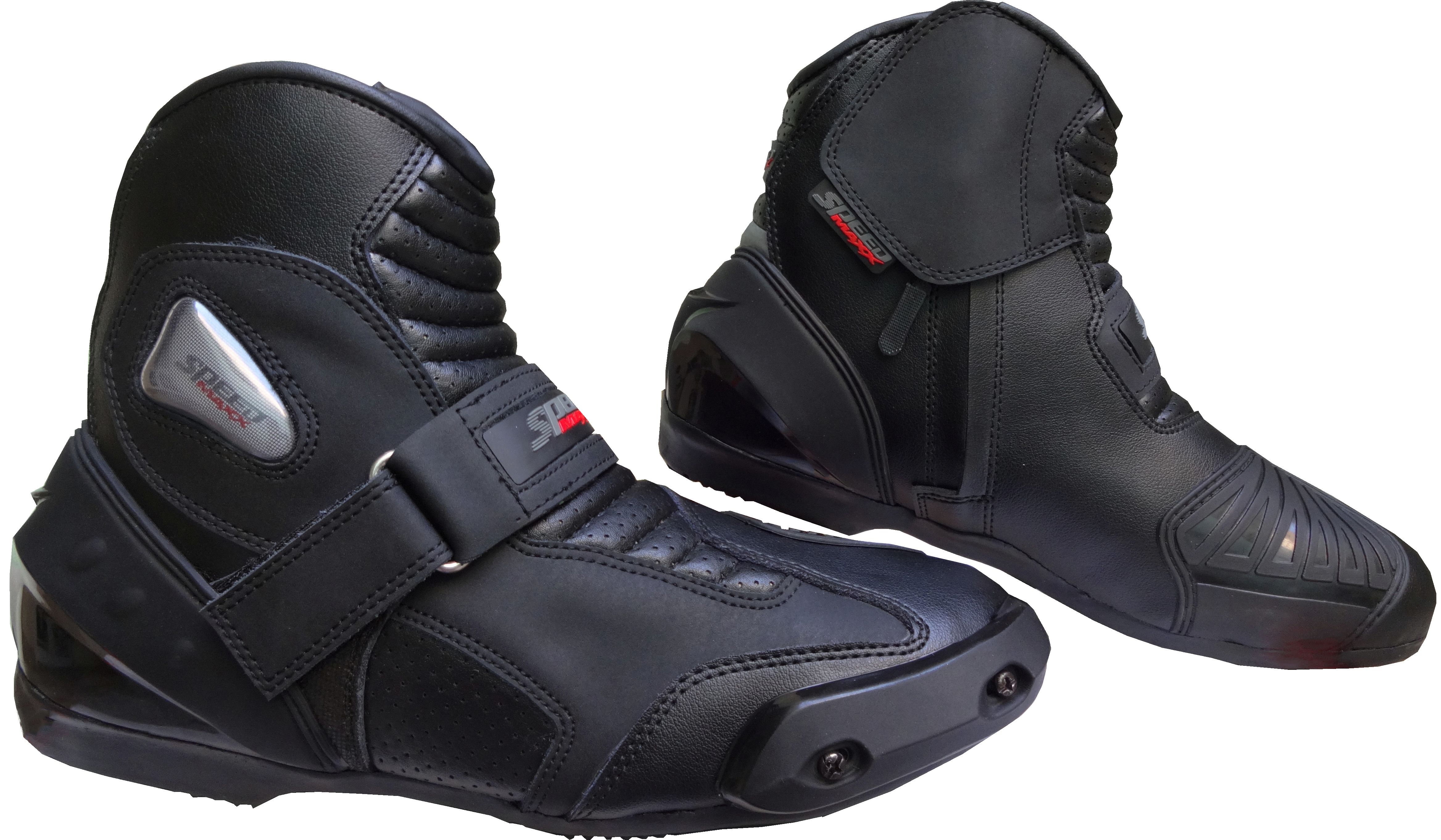REAL LEATHER HIGH TECH MENS MOTORBIKE BOOTS