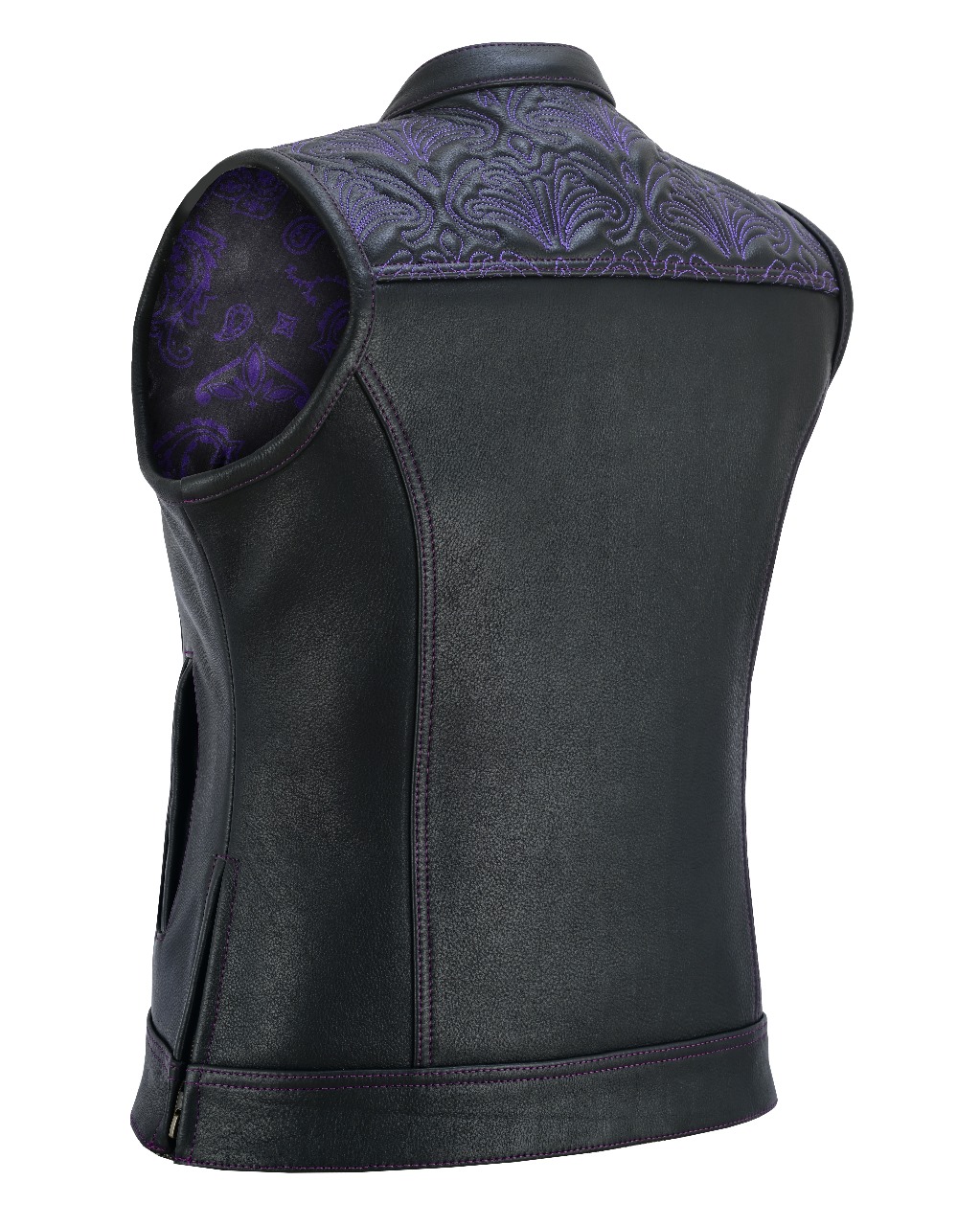 Women SOA club vest with Pink Heart Stitch