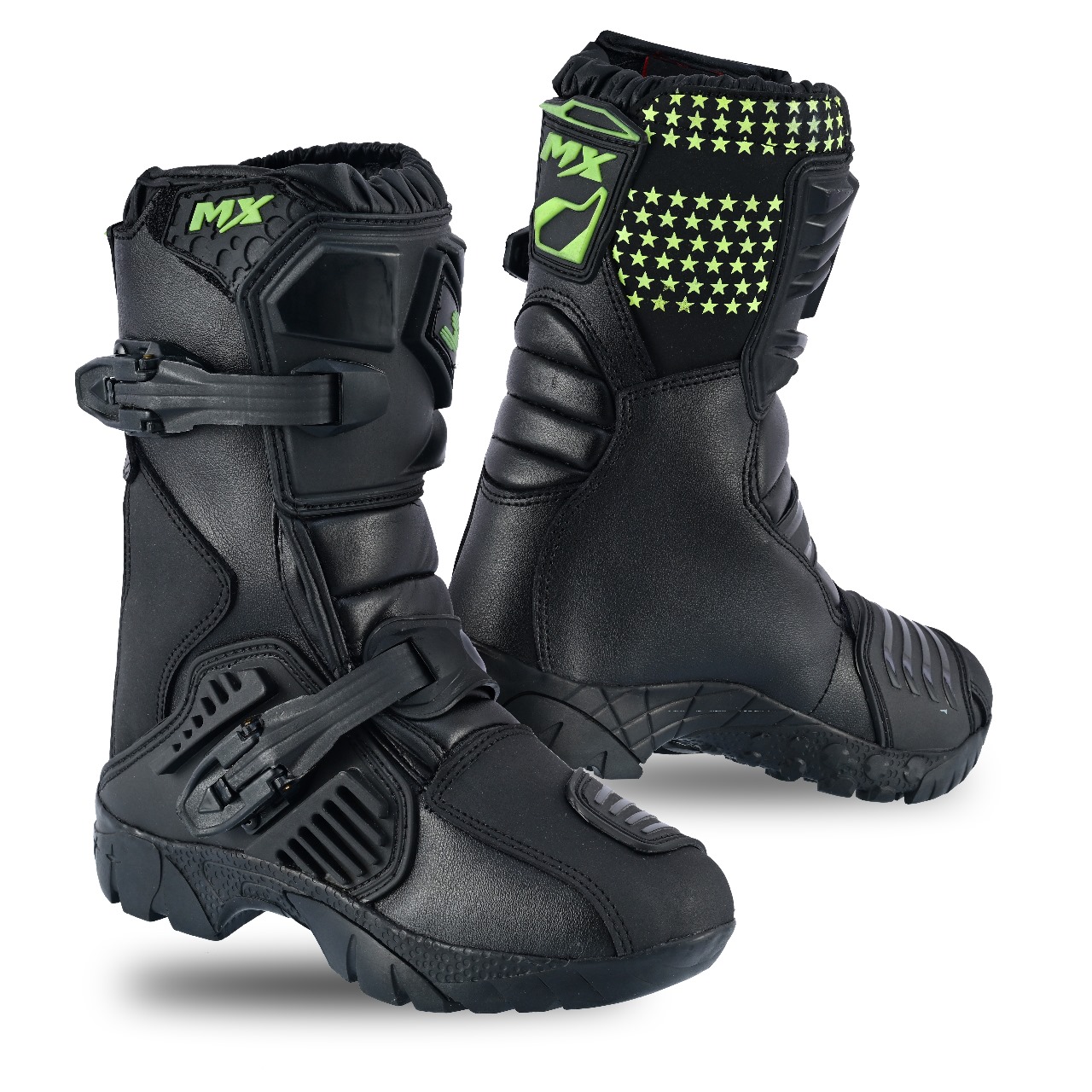 Kids Black & White CE Leather Off-Road Motorbike/Motocross MX Boots (Copy)