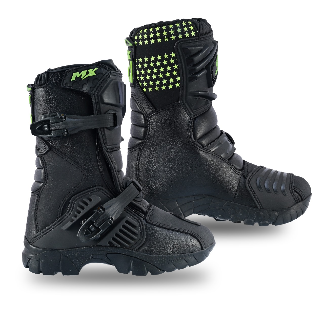 Kids Black & White CE Leather Off-Road Motorbike/Motocross MX Boots (Copy)