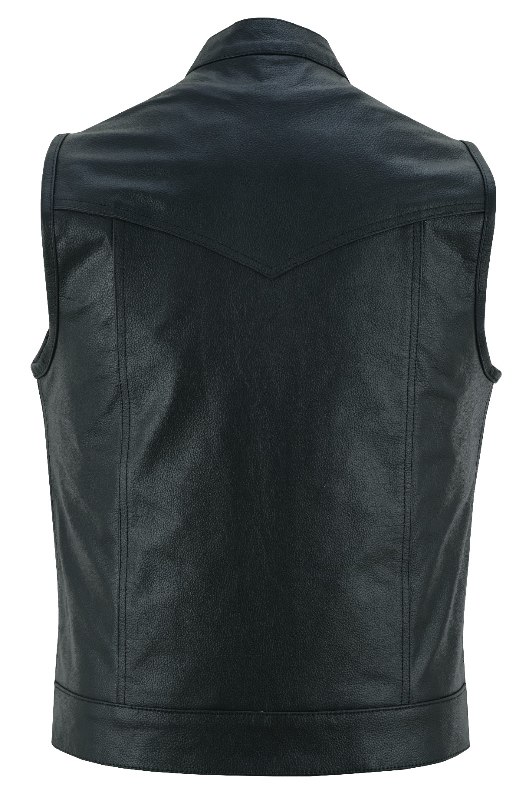 Mens Real Leather Waistcoat Classic Motorcycle Biker Club Genuine Gillet Vest