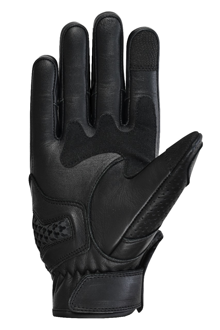 MENS MOTORBIKE PERFORATED CARBON SHELL KNUCKLE GLOVES
